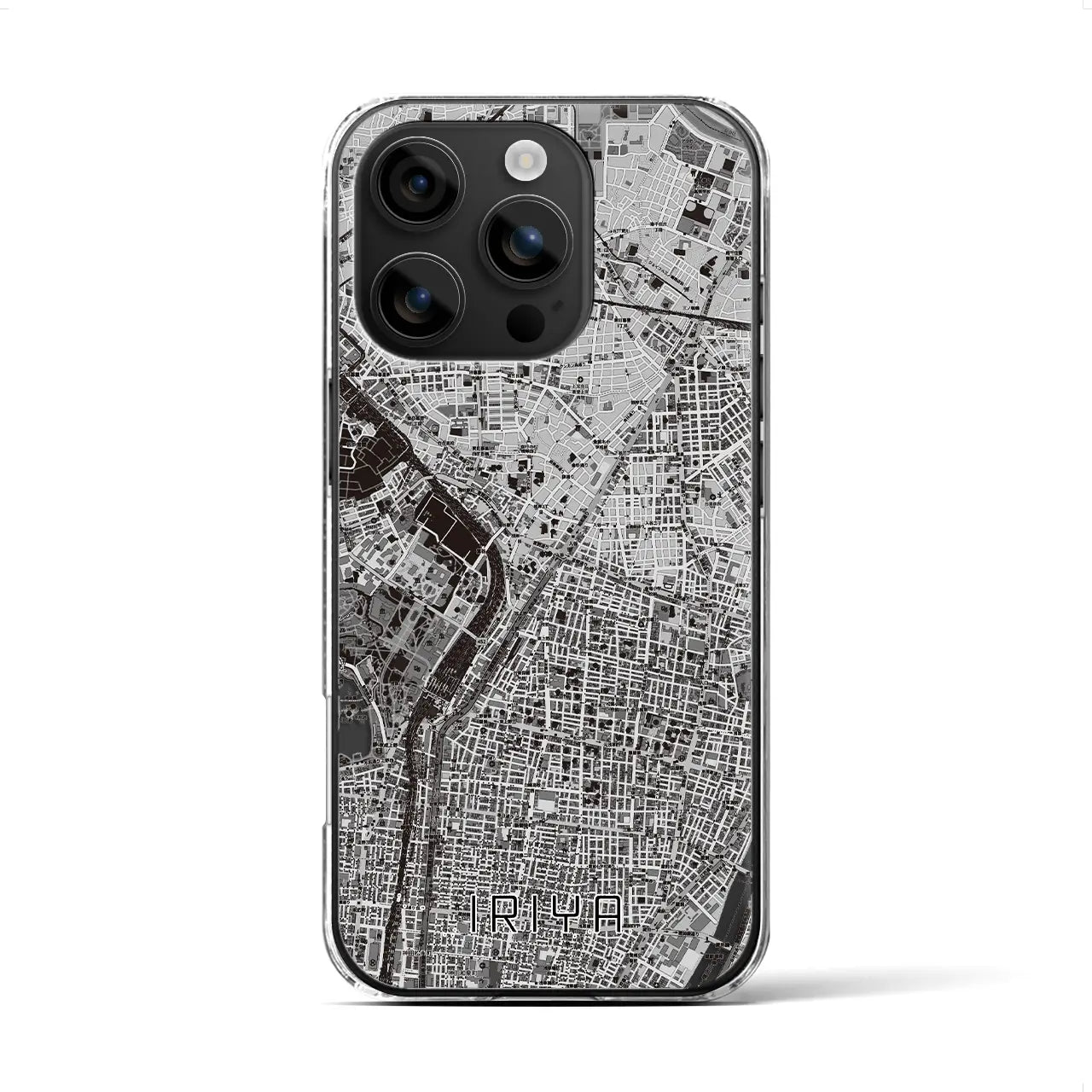 【入谷(東京都)】地図柄iPhoneケース(クリアタイプ)