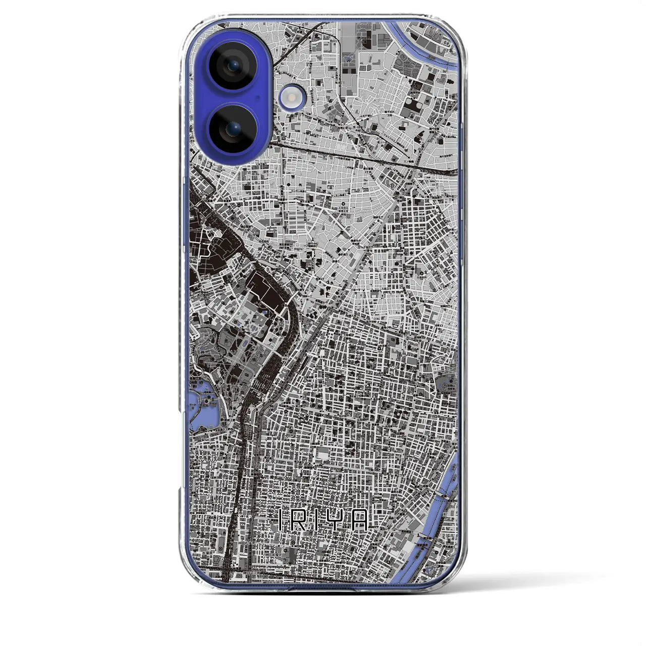 【入谷(東京都)】地図柄iPhoneケース(クリアタイプ)