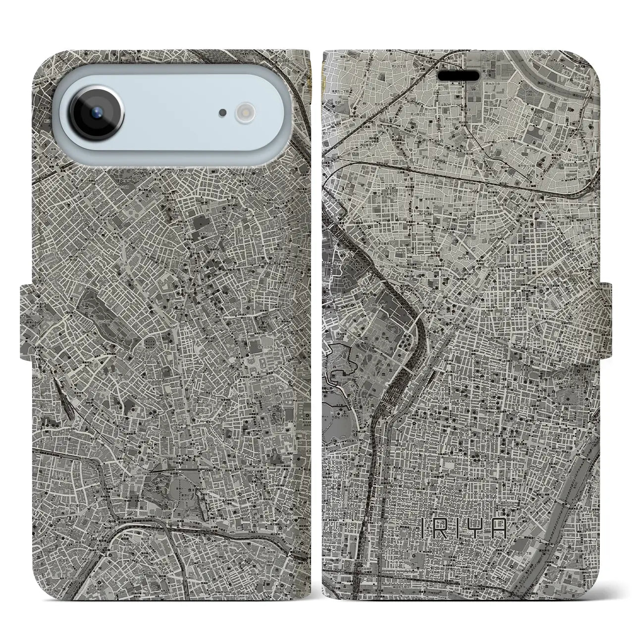 【入谷(東京都)】地図柄iPhoneケース(手帳タイプ)