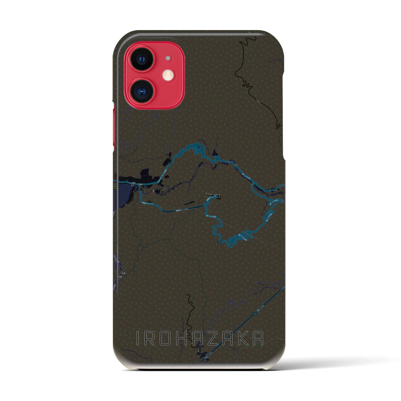 【いろは坂(栃木県)】地図柄iPhoneケース(バックカバータイプ)