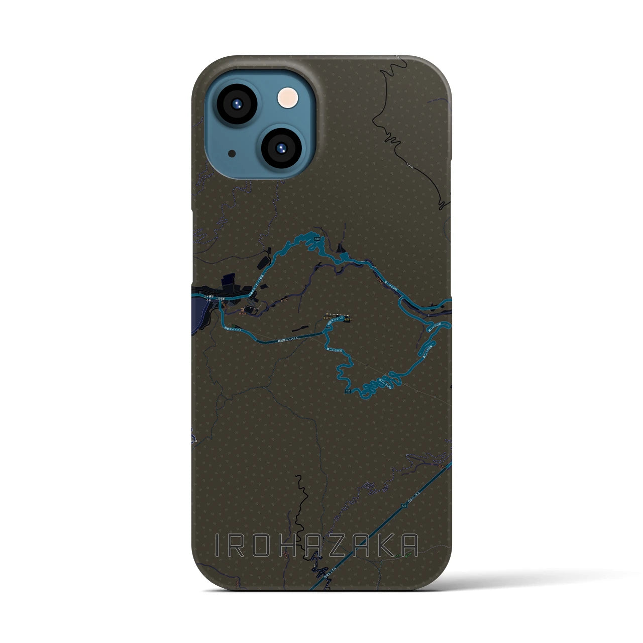 【いろは坂(栃木県)】地図柄iPhoneケース(バックカバータイプ)