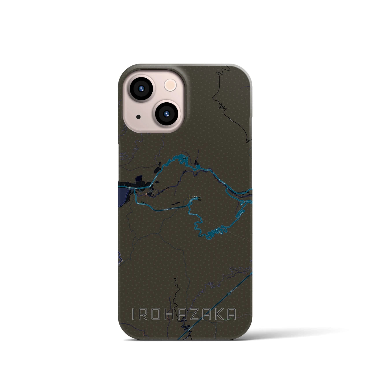 【いろは坂(栃木県)】地図柄iPhoneケース(バックカバータイプ)