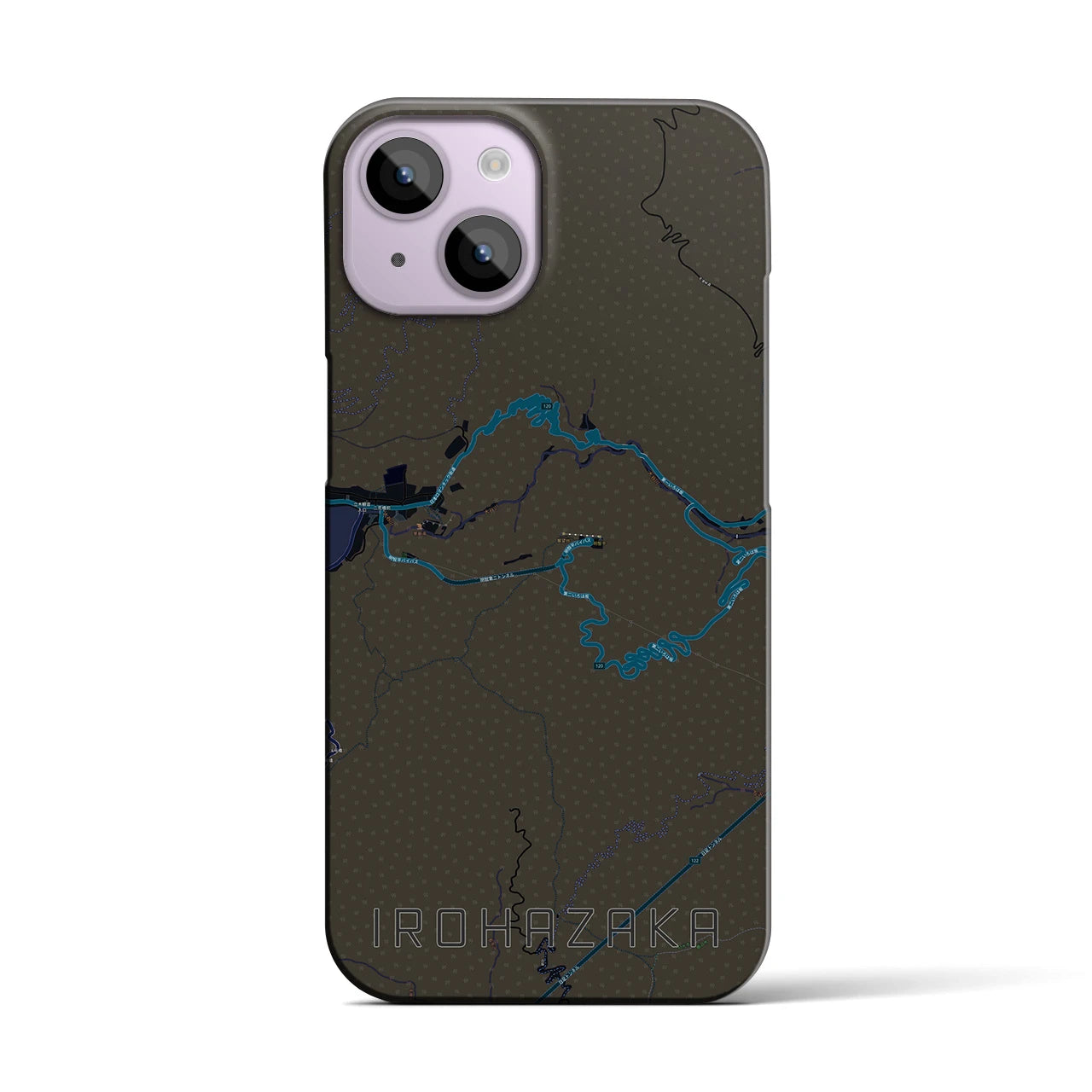 【いろは坂(栃木県)】地図柄iPhoneケース(バックカバータイプ)
