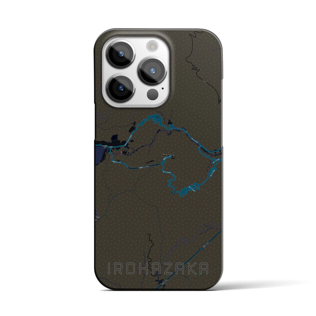 【いろは坂(栃木県)】地図柄iPhoneケース(バックカバータイプ)