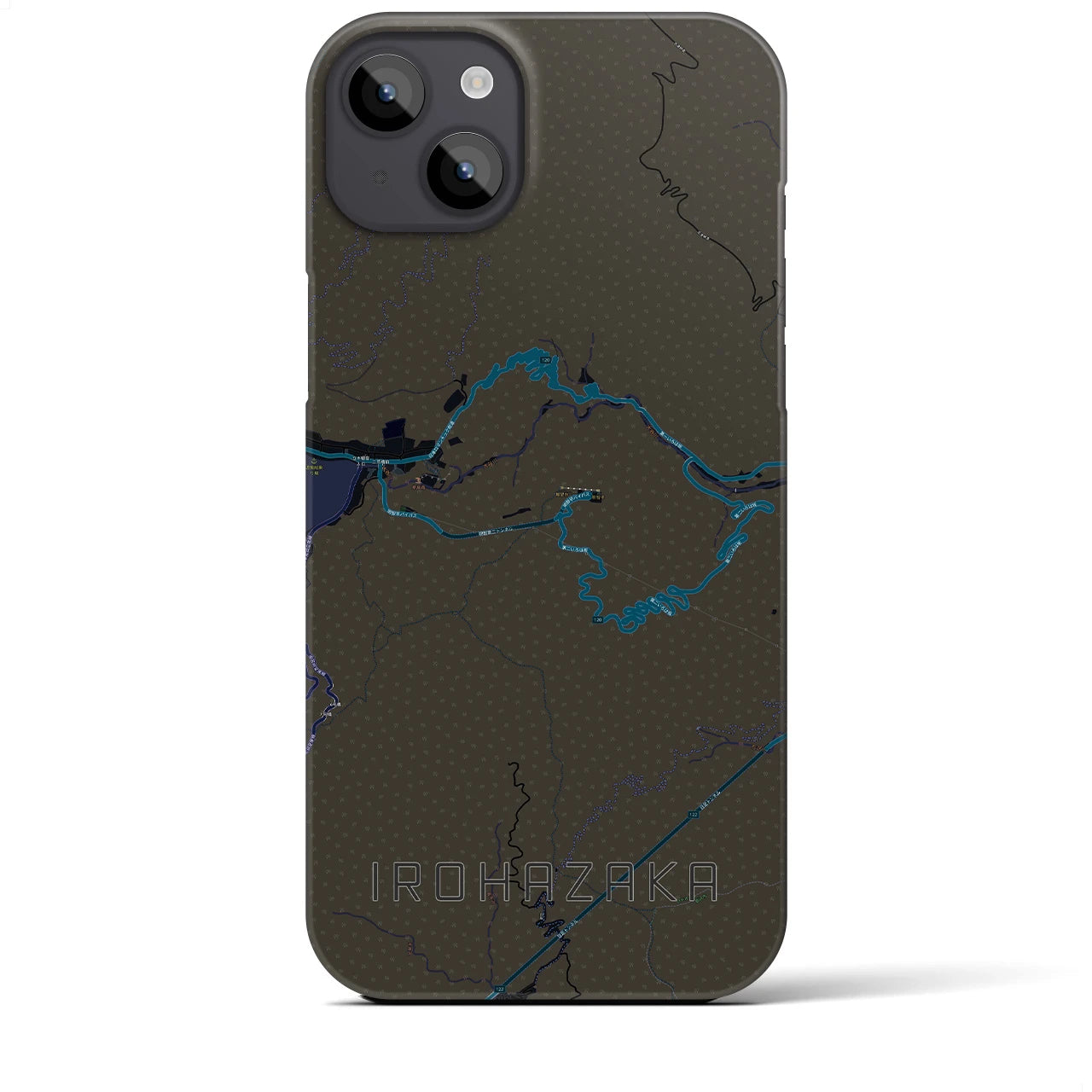 【いろは坂(栃木県)】地図柄iPhoneケース(バックカバータイプ)