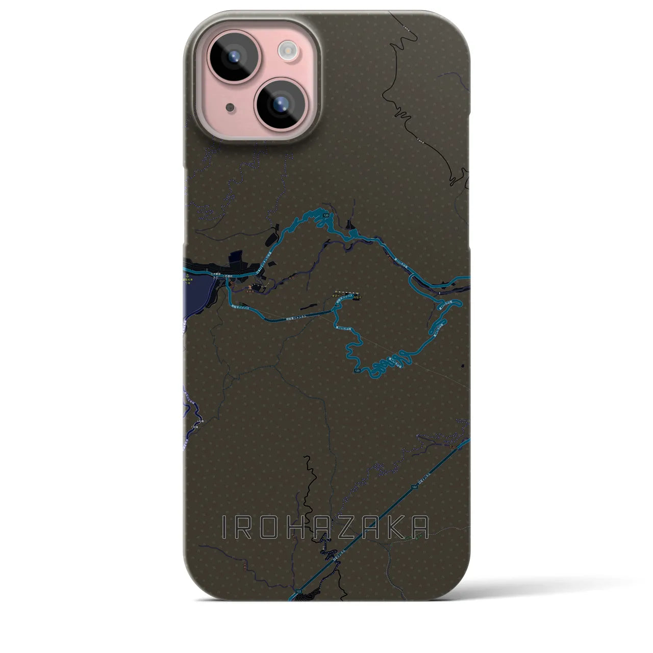 【いろは坂(栃木県)】地図柄iPhoneケース(バックカバータイプ)