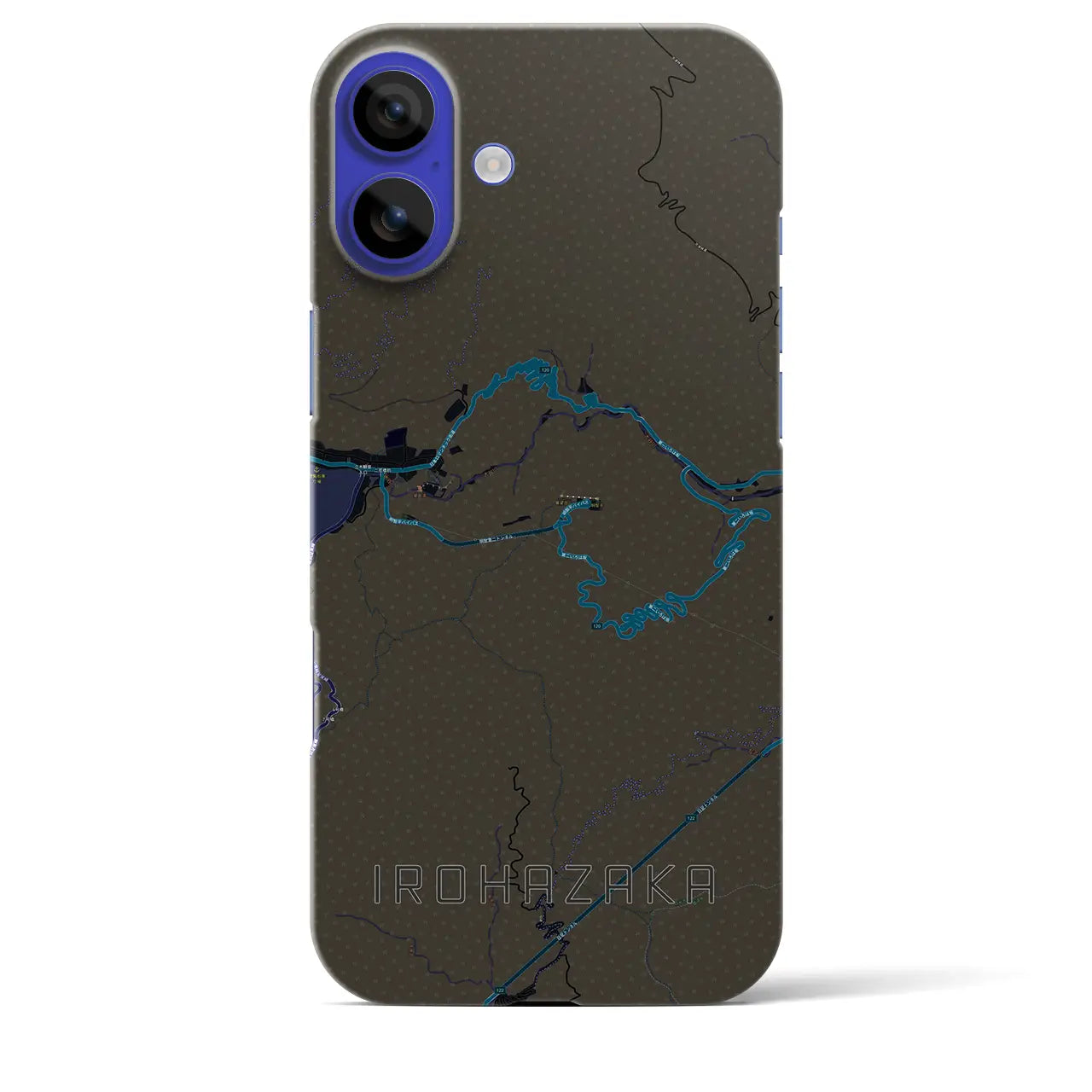 【いろは坂(栃木県)】地図柄iPhoneケース(バックカバータイプ)