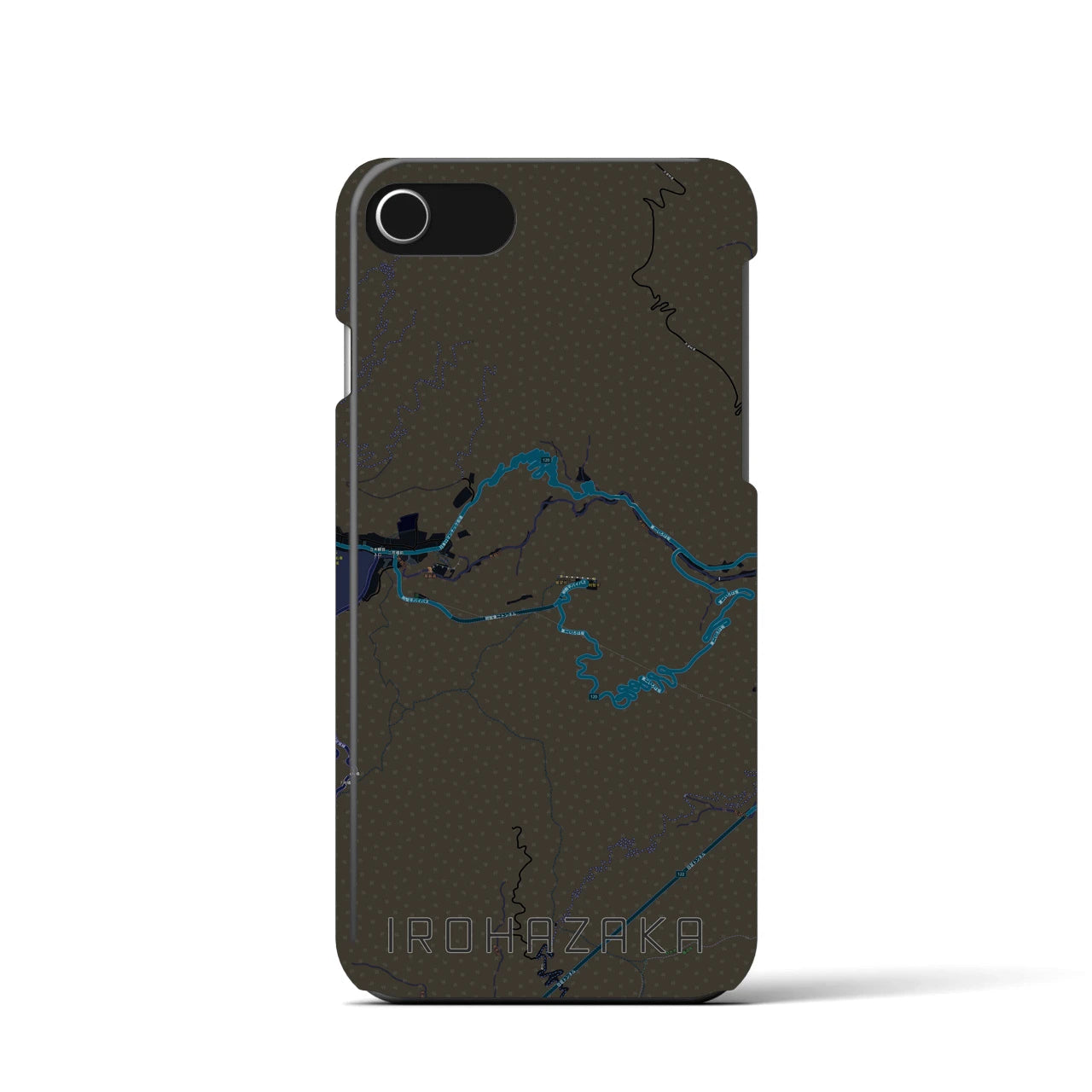 【いろは坂(栃木県)】地図柄iPhoneケース(バックカバータイプ)