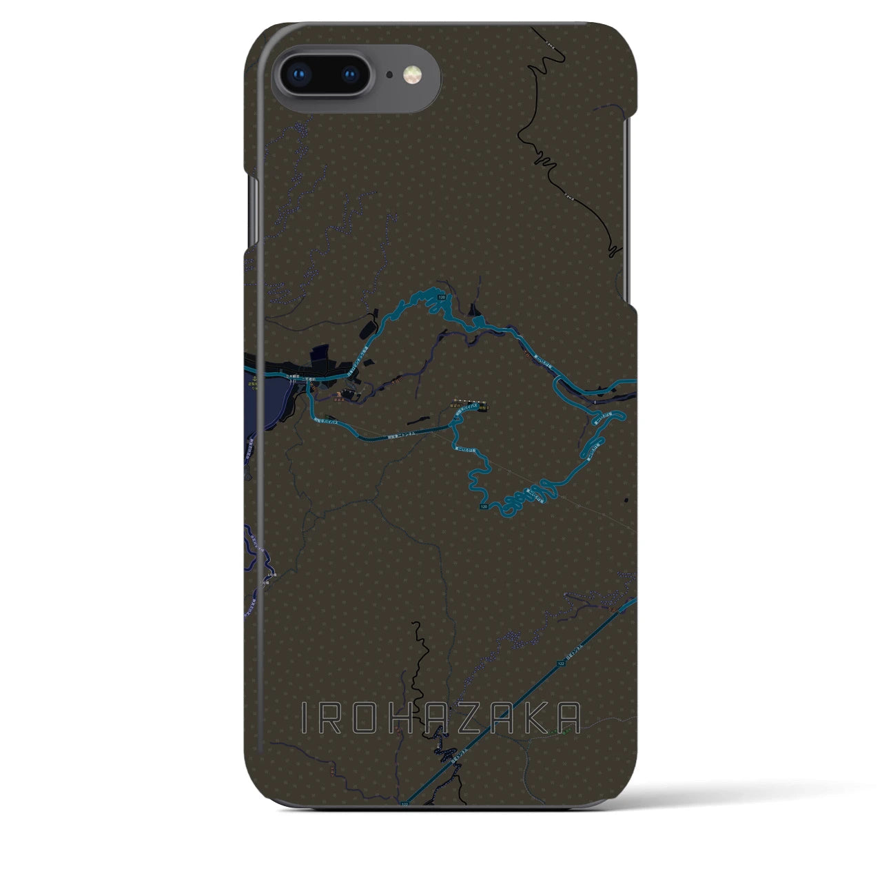 【いろは坂(栃木県)】地図柄iPhoneケース(バックカバータイプ)
