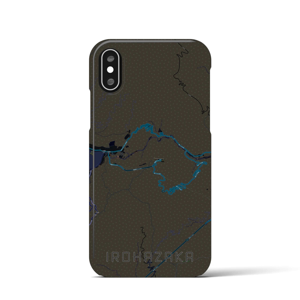 【いろは坂(栃木県)】地図柄iPhoneケース(バックカバータイプ)