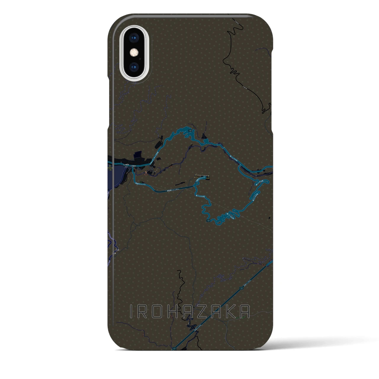 【いろは坂(栃木県)】地図柄iPhoneケース(バックカバータイプ)