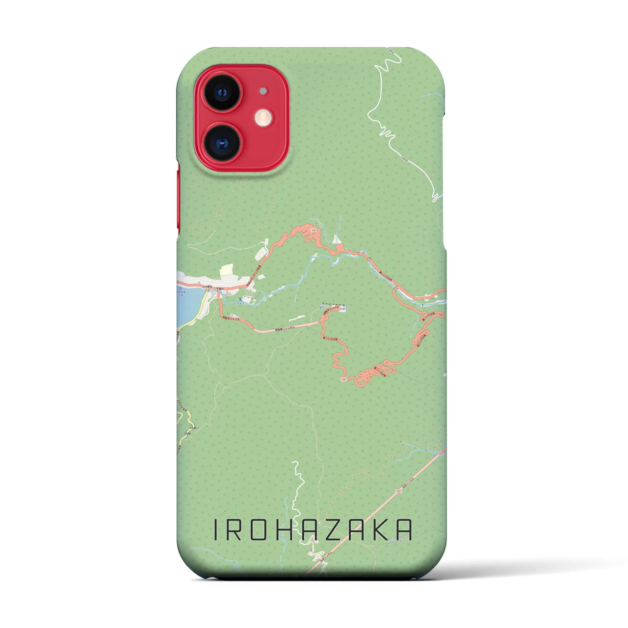 【いろは坂(栃木県)】地図柄iPhoneケース(バックカバータイプ)