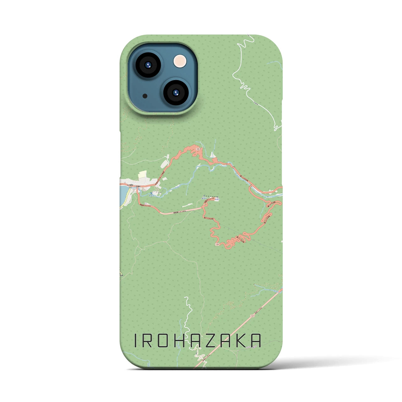 【いろは坂(栃木県)】地図柄iPhoneケース(バックカバータイプ)