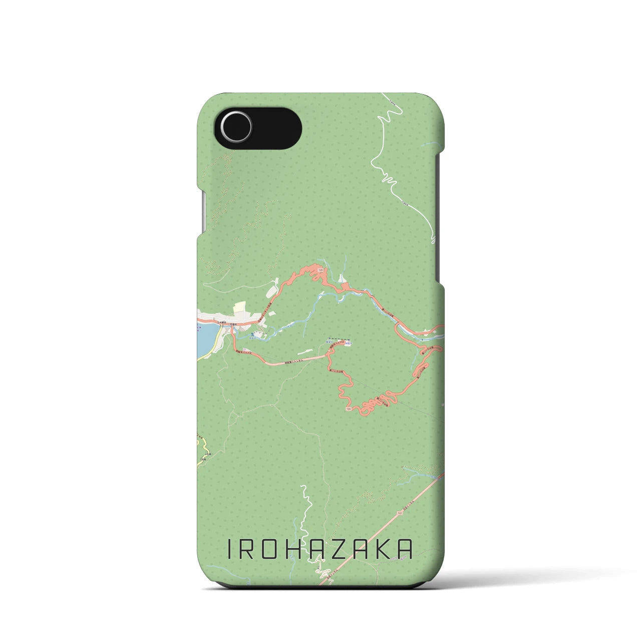 【いろは坂(栃木県)】地図柄iPhoneケース(バックカバータイプ)