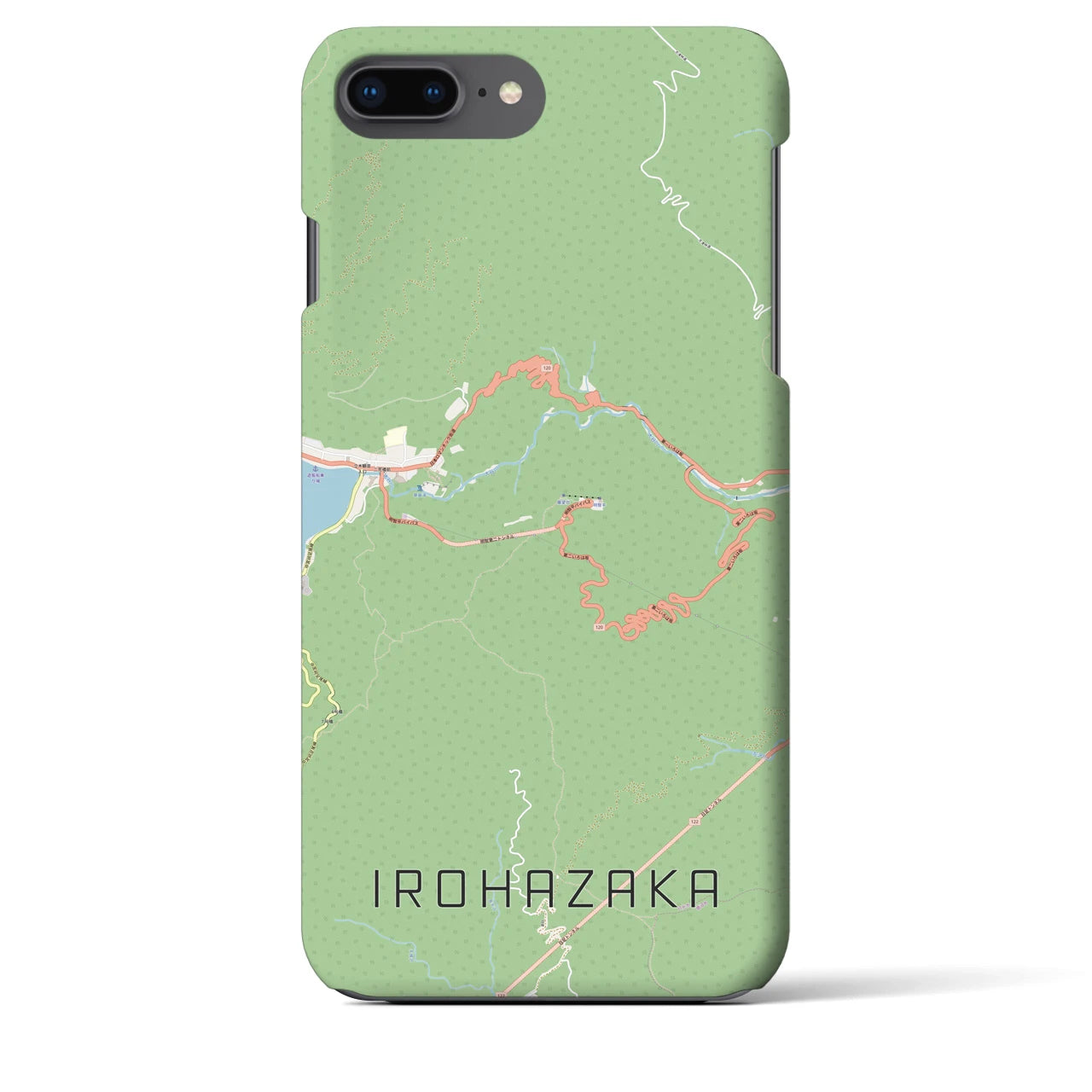 【いろは坂(栃木県)】地図柄iPhoneケース(バックカバータイプ)