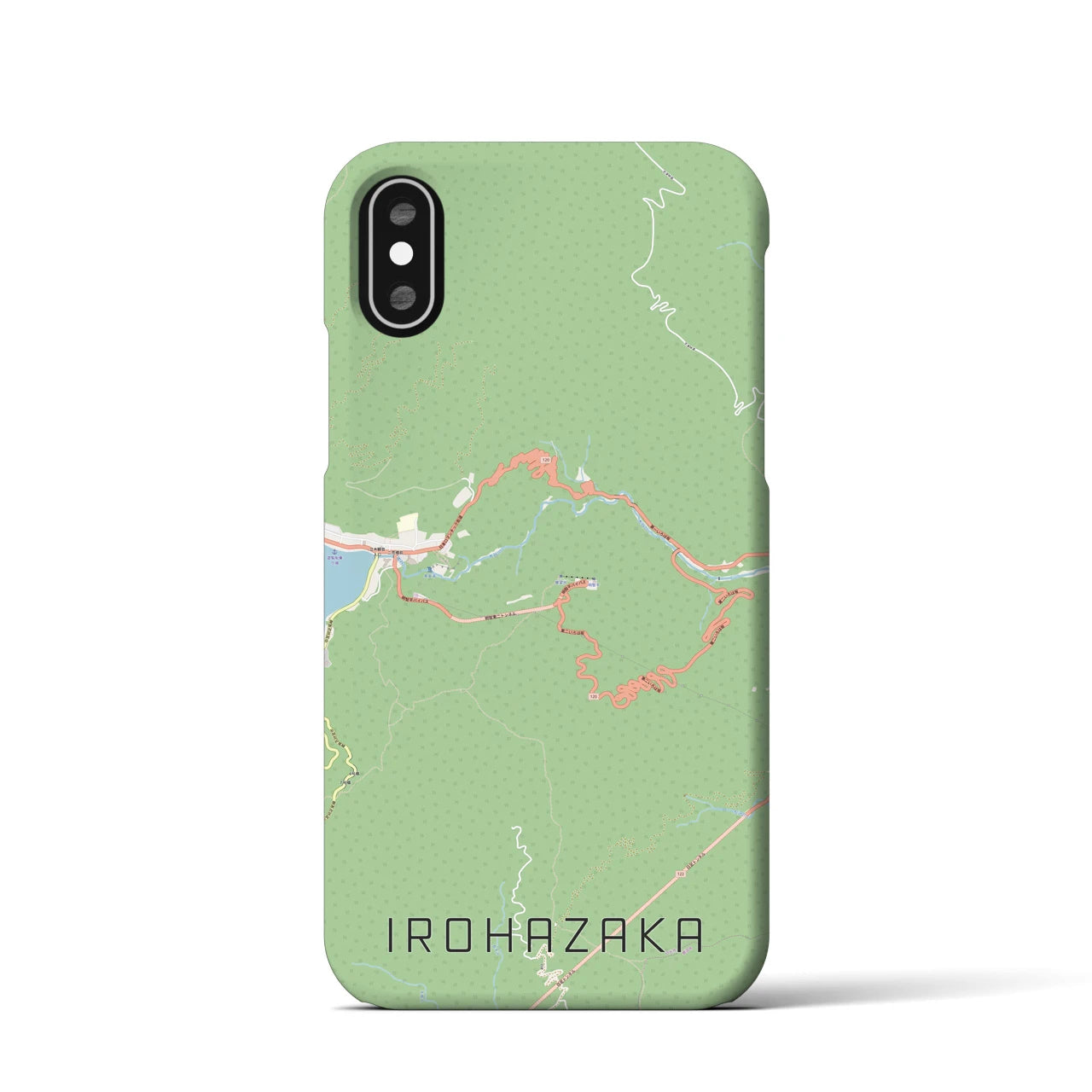 【いろは坂(栃木県)】地図柄iPhoneケース(バックカバータイプ)