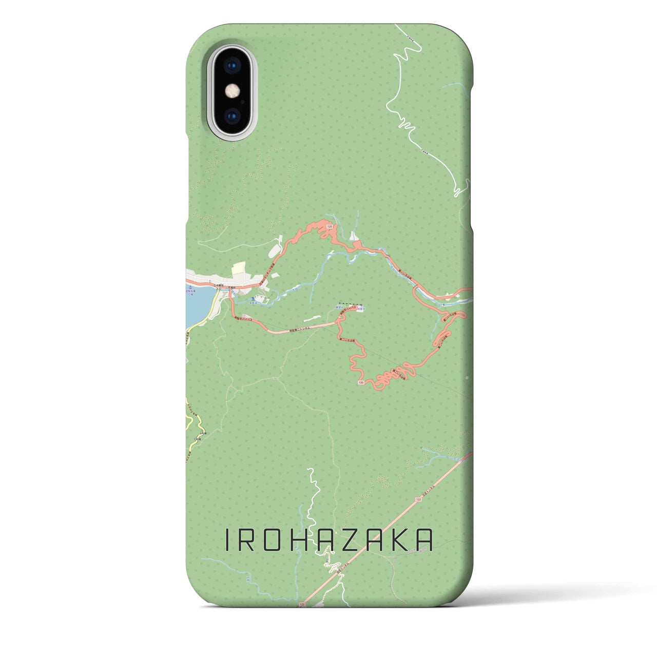 【いろは坂(栃木県)】地図柄iPhoneケース(バックカバータイプ)