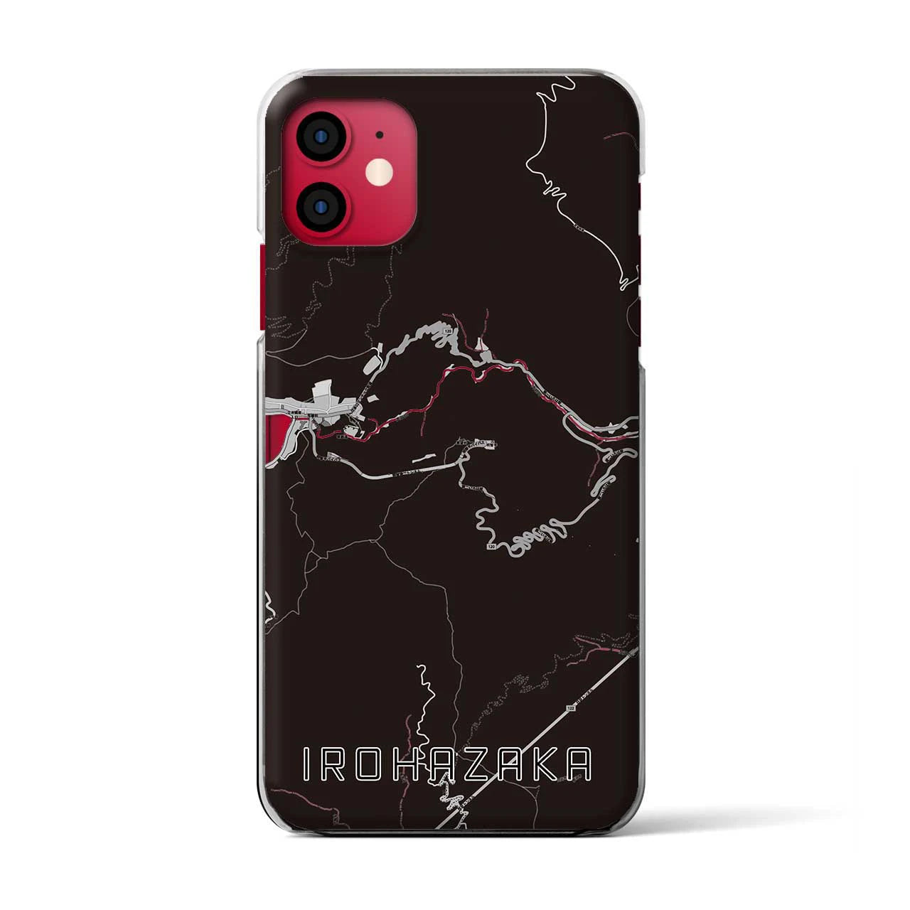 【いろは坂(栃木県)】地図柄iPhoneケース(クリアタイプ)