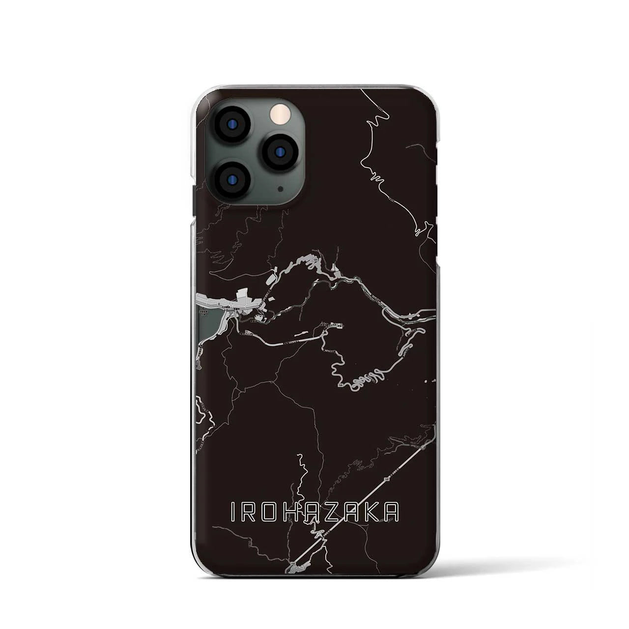 【いろは坂(栃木県)】地図柄iPhoneケース(クリアタイプ)