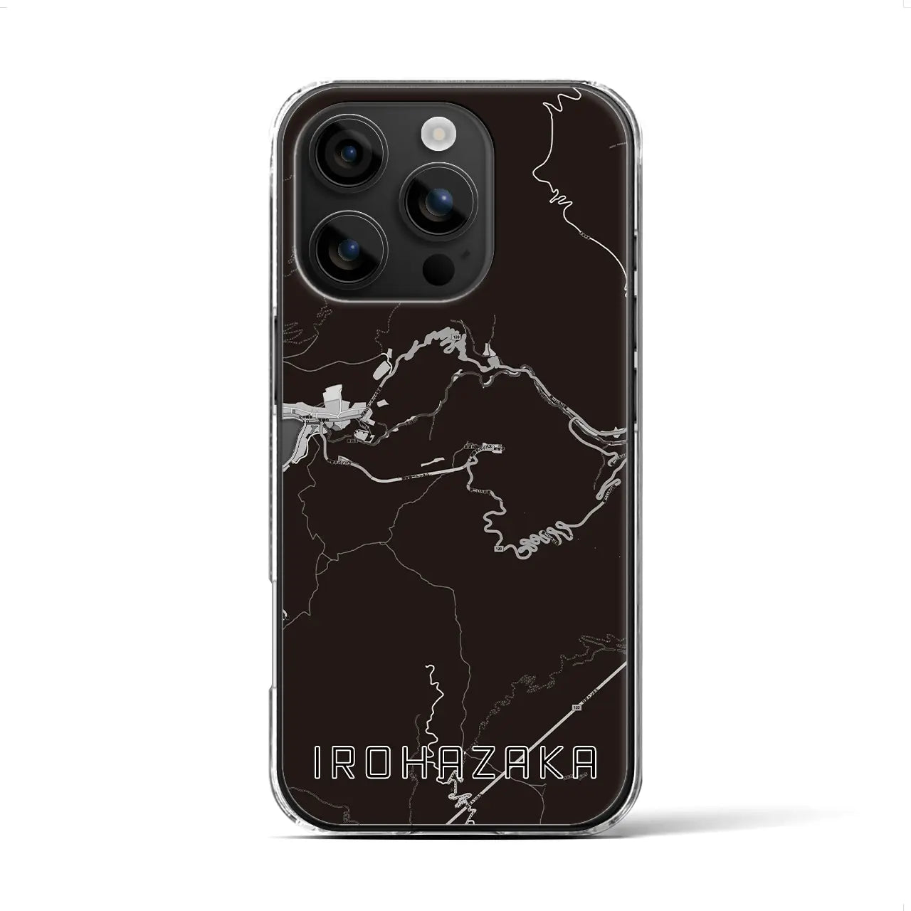 【いろは坂(栃木県)】地図柄iPhoneケース(クリアタイプ)