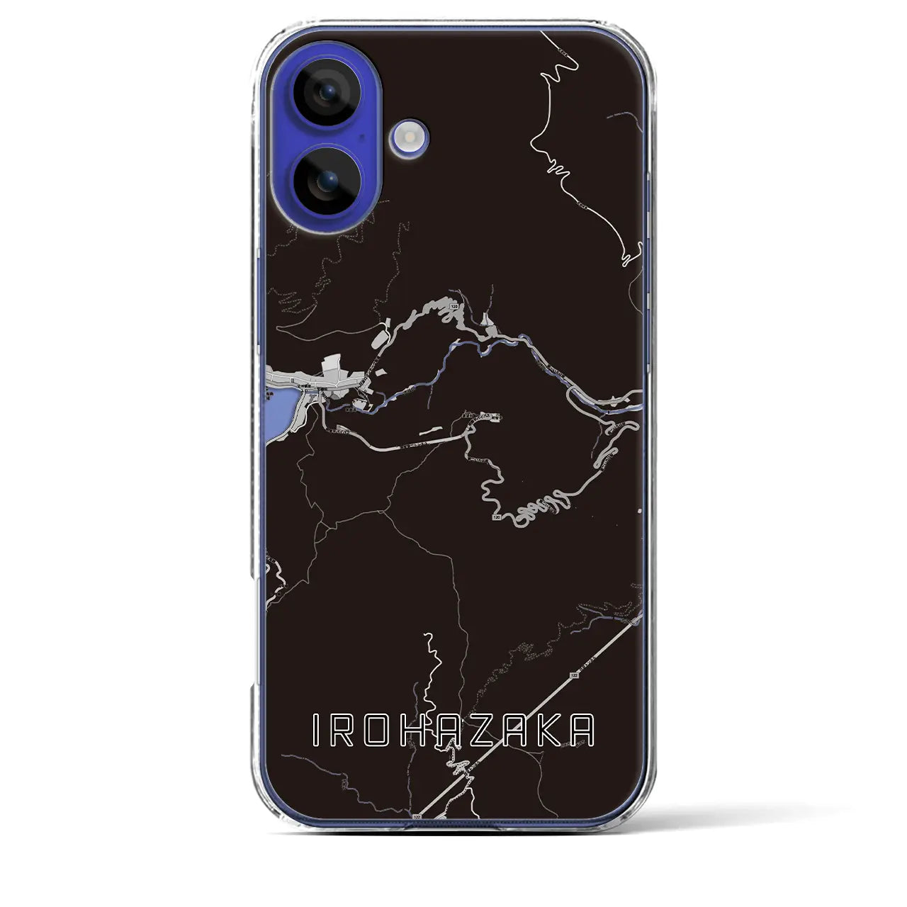 【いろは坂(栃木県)】地図柄iPhoneケース(クリアタイプ)