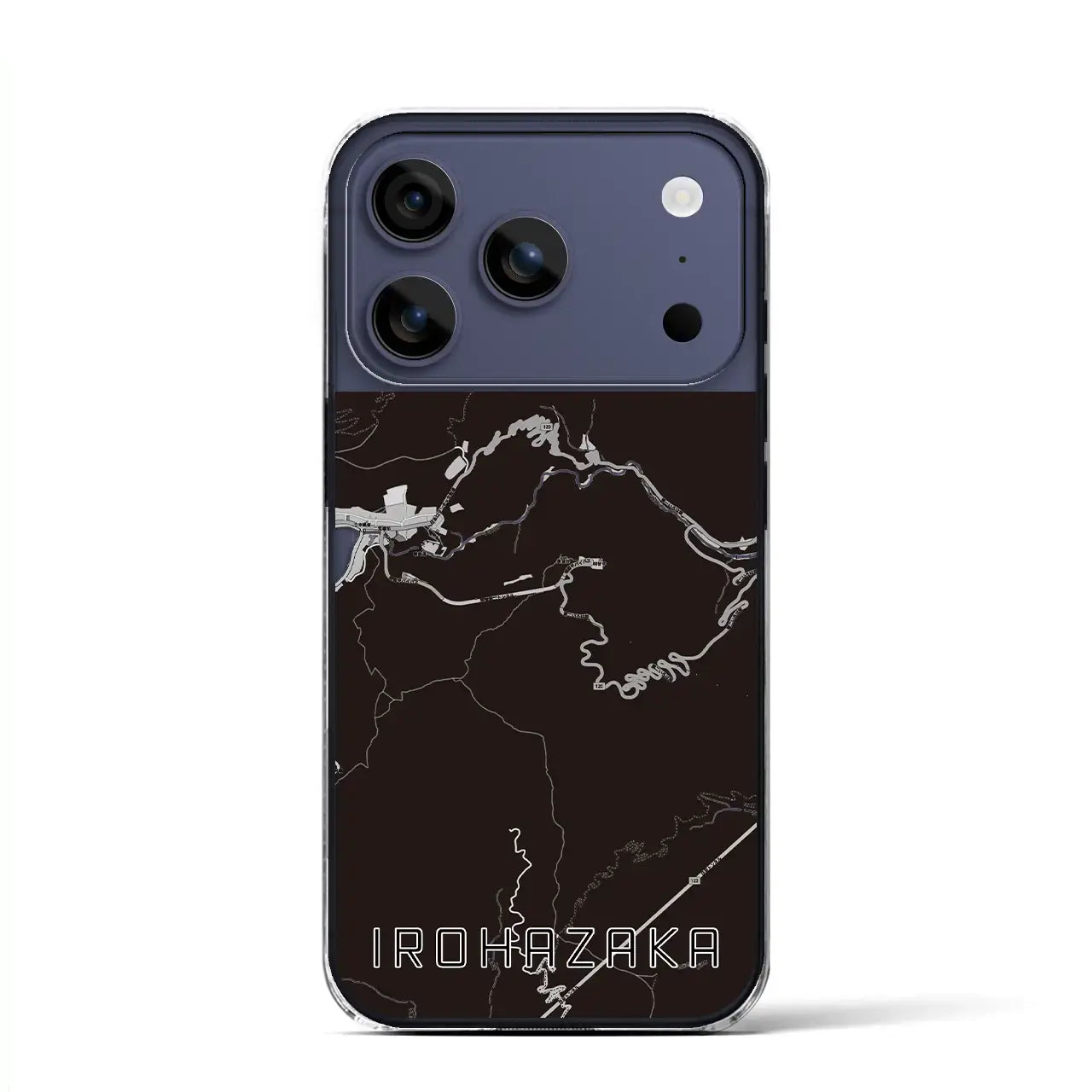 【いろは坂(栃木県)】地図柄iPhoneケース(クリアタイプ)