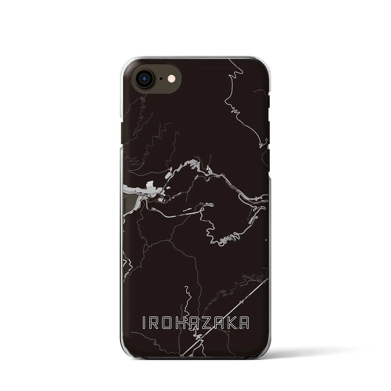 【いろは坂(栃木県)】地図柄iPhoneケース(クリアタイプ)