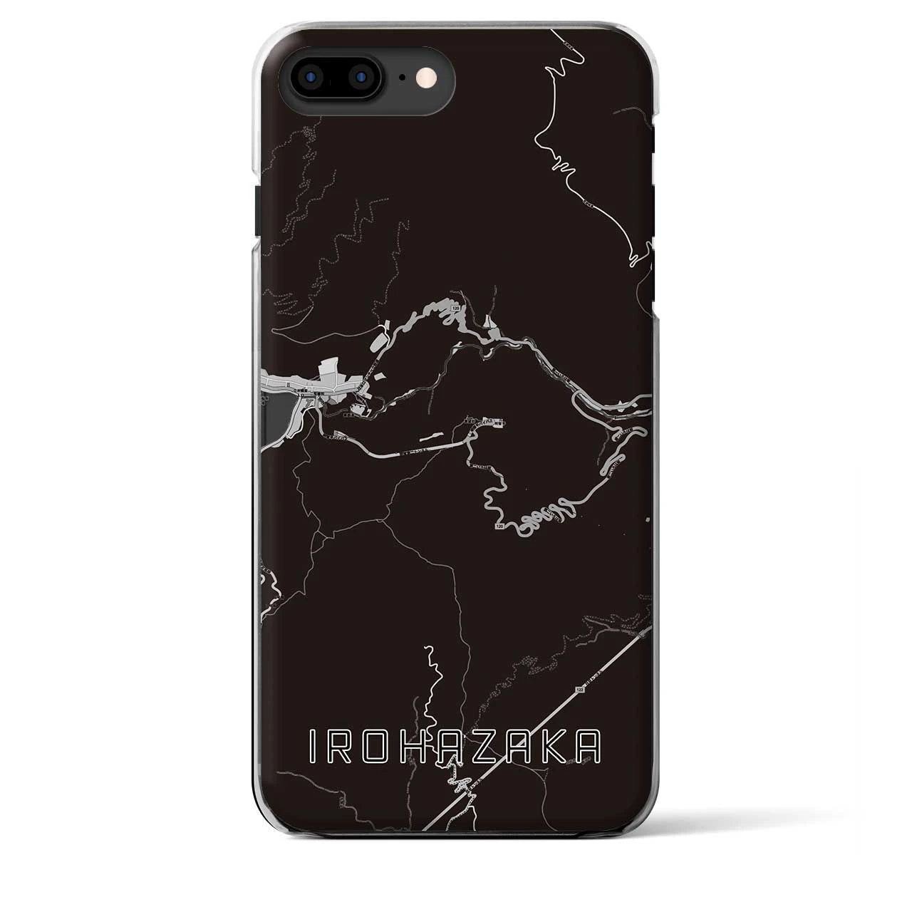 【いろは坂(栃木県)】地図柄iPhoneケース(クリアタイプ)