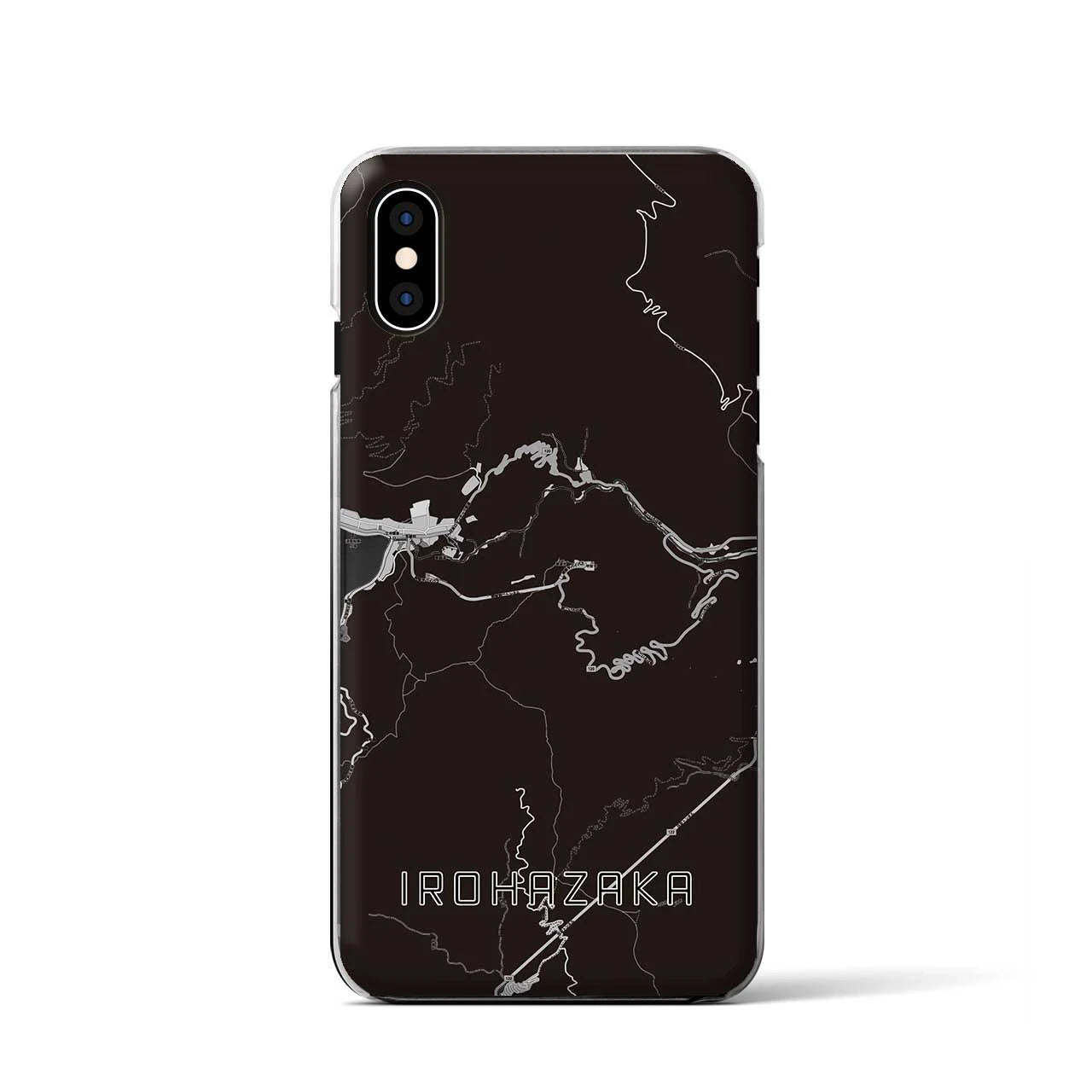 【いろは坂(栃木県)】地図柄iPhoneケース(クリアタイプ)