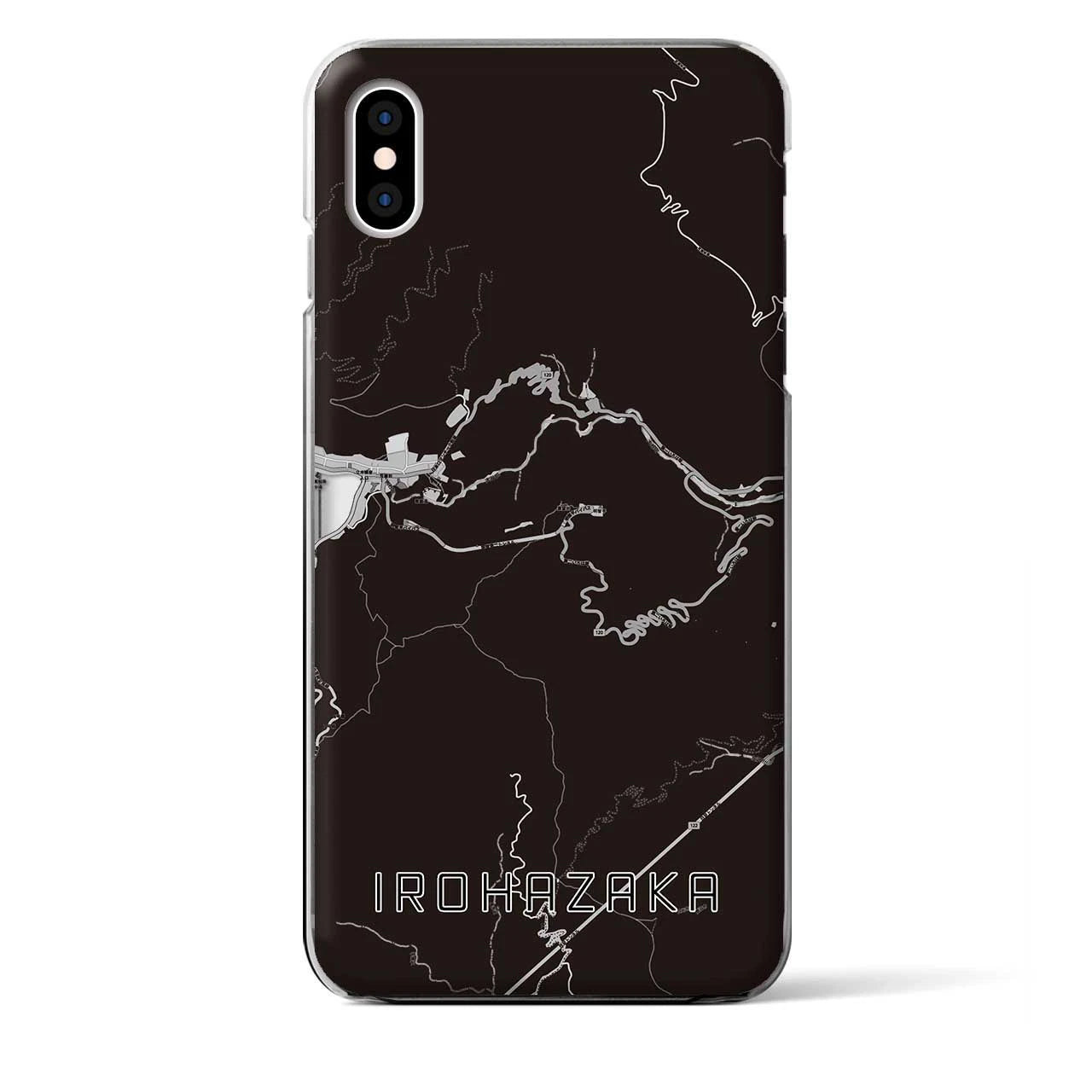 【いろは坂(栃木県)】地図柄iPhoneケース(クリアタイプ)