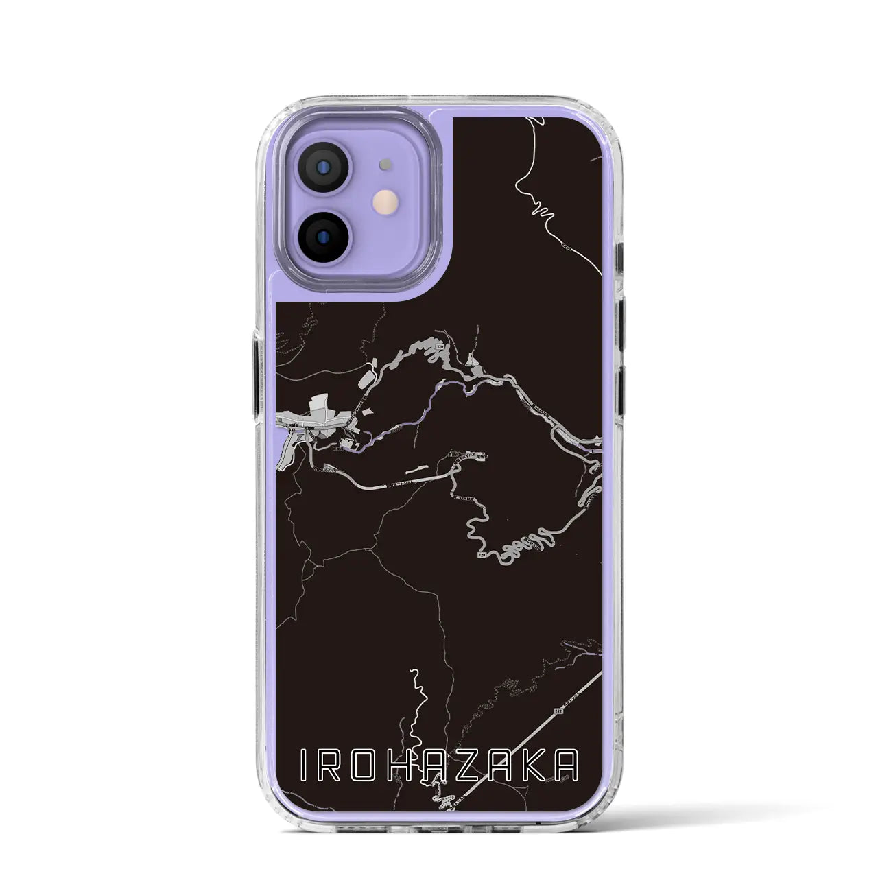 【いろは坂(栃木県)】地図柄iPhoneケース(MagSafeタイプ)