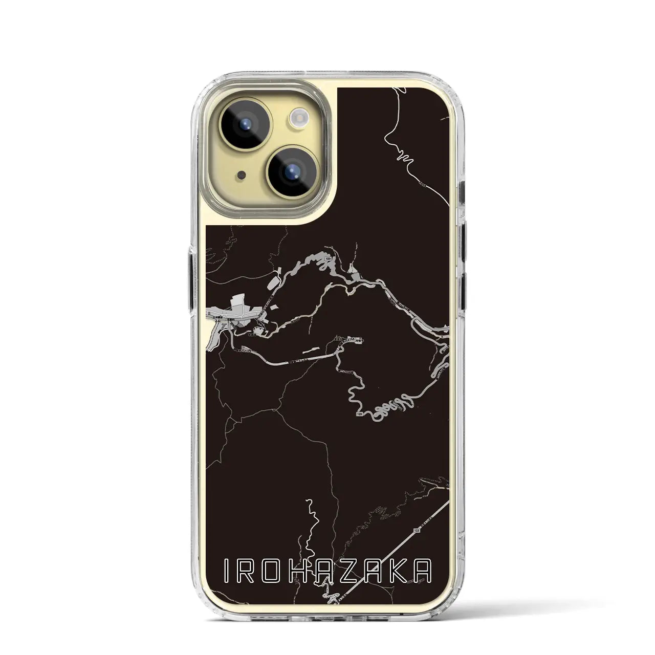 【いろは坂(栃木県)】地図柄iPhoneケース(MagSafeタイプ)