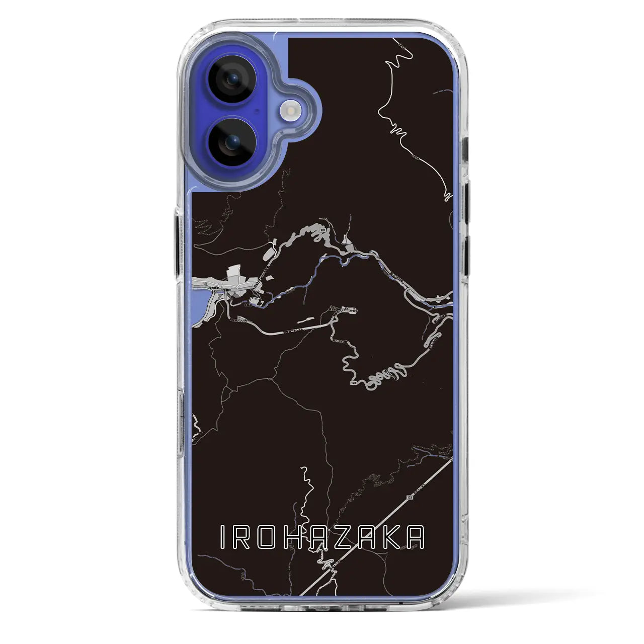 【いろは坂(栃木県)】地図柄iPhoneケース(MagSafeタイプ)