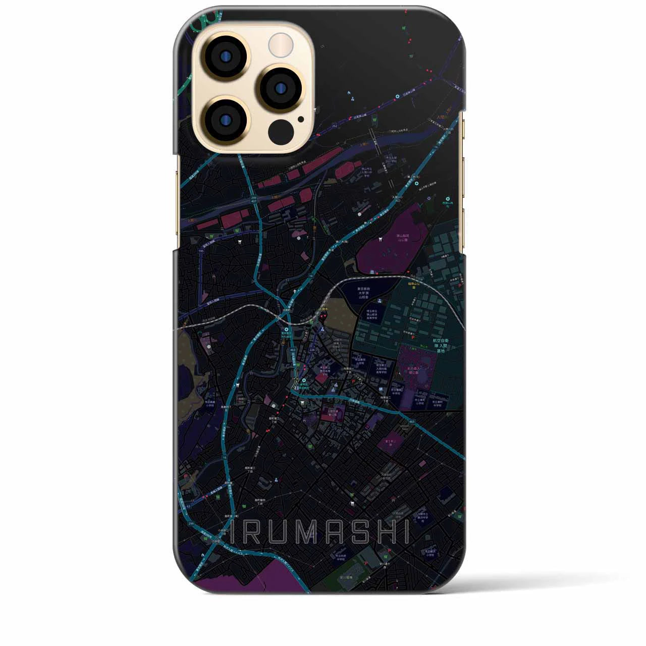 【入間市(埼玉県)】地図柄iPhoneケース(バックカバータイプ)