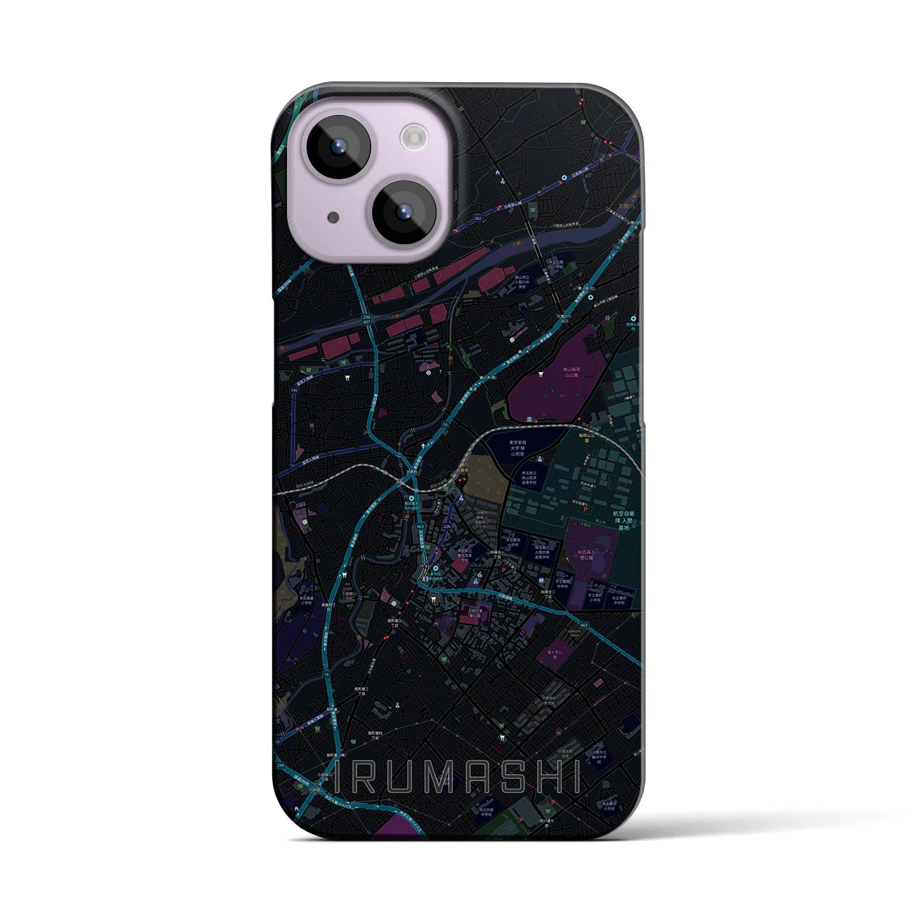 【入間市(埼玉県)】地図柄iPhoneケース(バックカバータイプ)