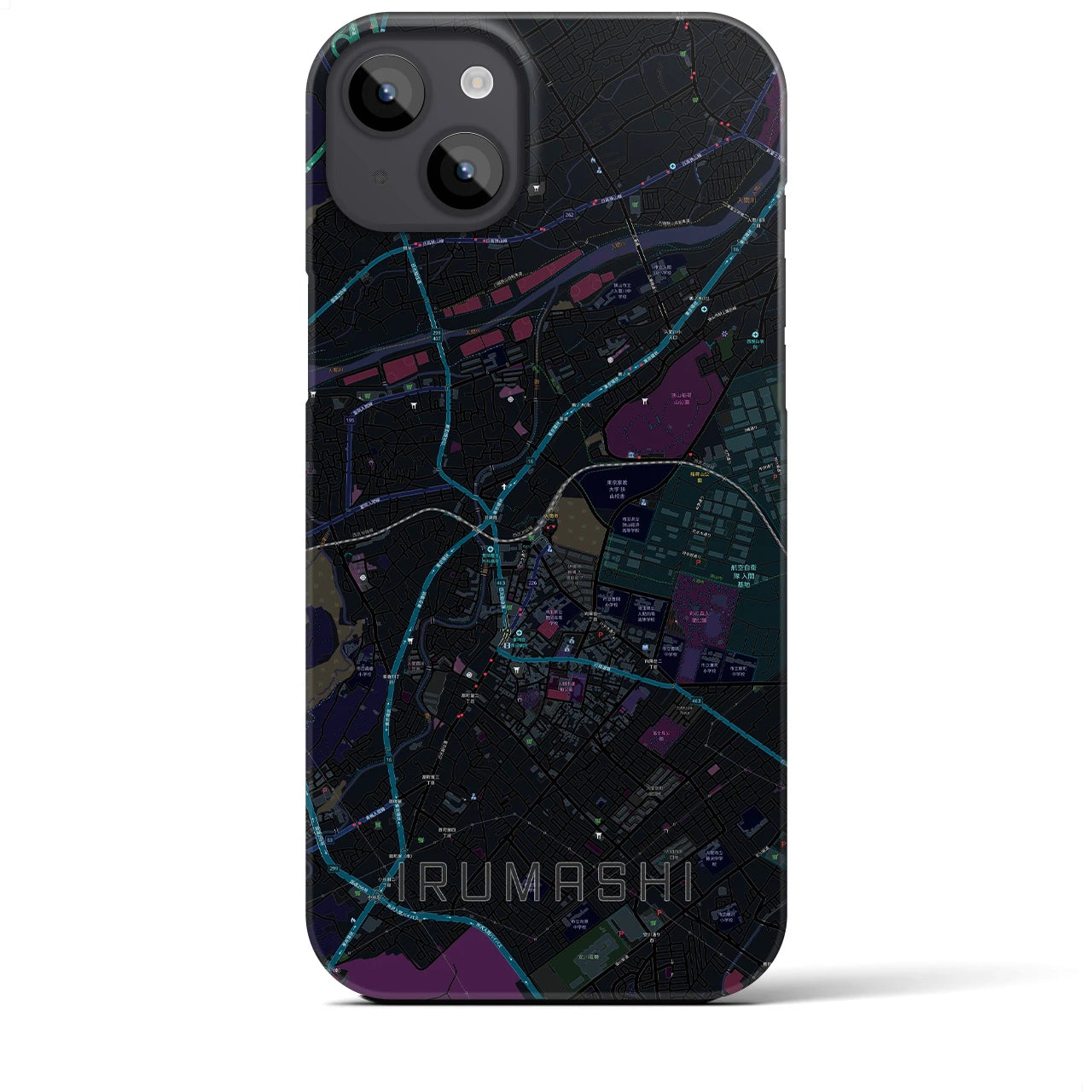 【入間市(埼玉県)】地図柄iPhoneケース(バックカバータイプ)