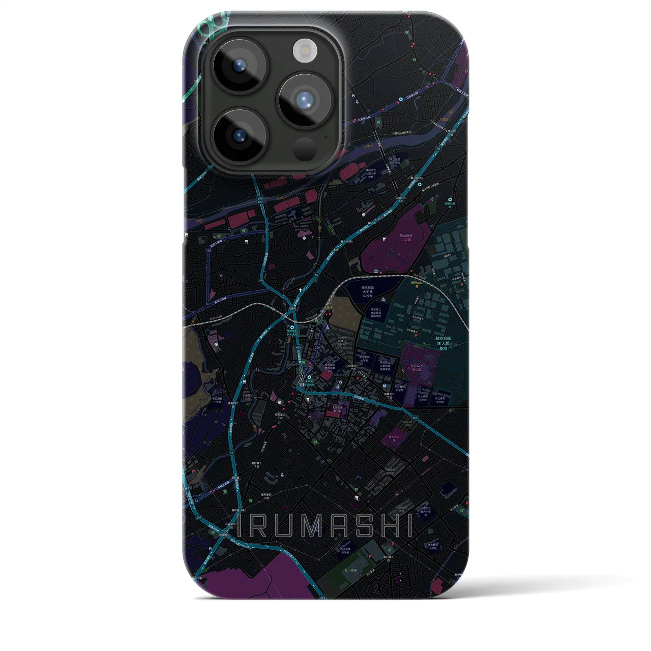 【入間市(埼玉県)】地図柄iPhoneケース(バックカバータイプ)