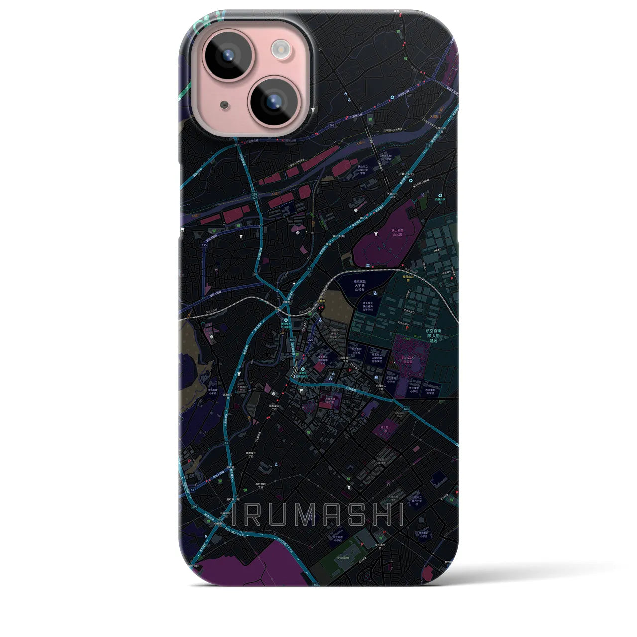 【入間市(埼玉県)】地図柄iPhoneケース(バックカバータイプ)