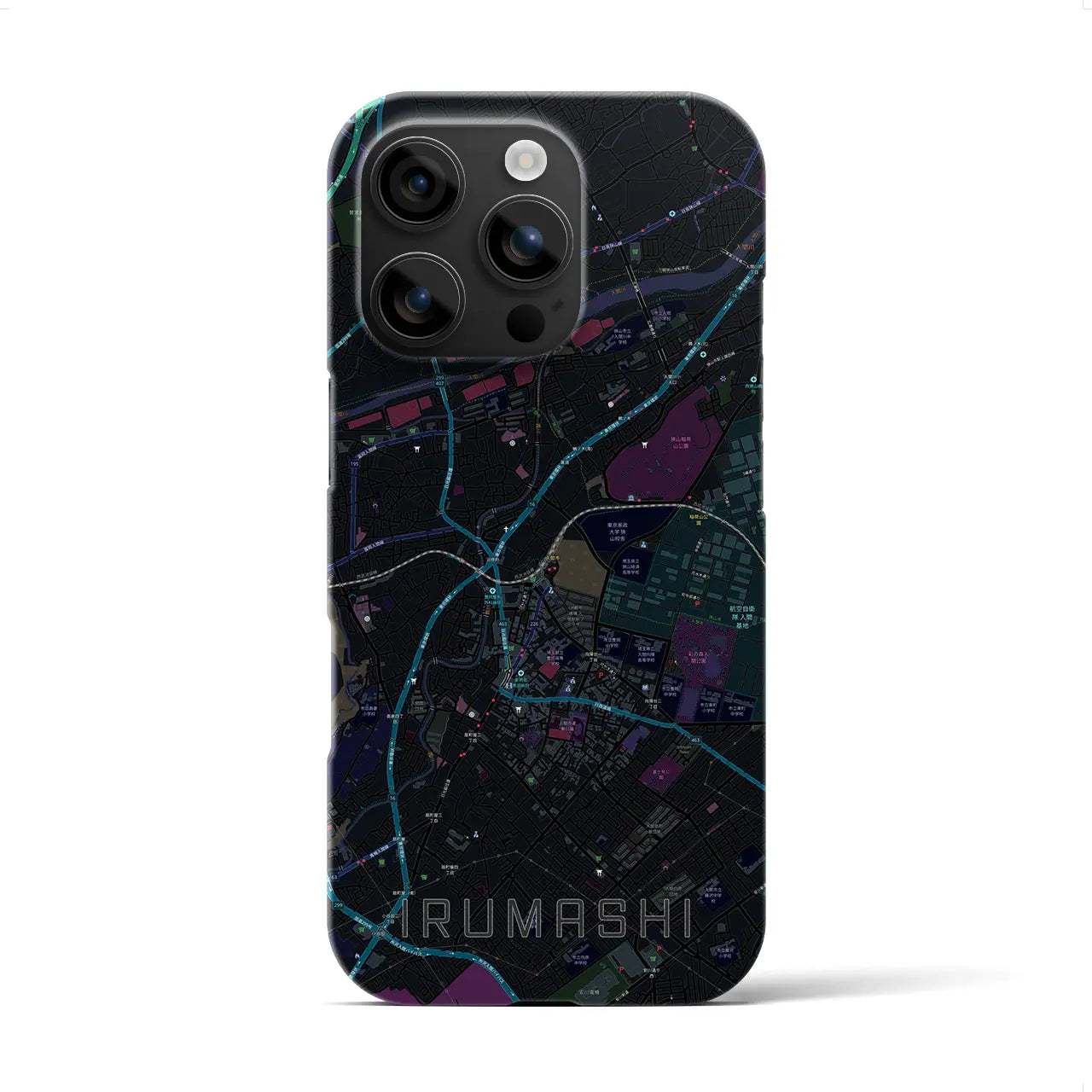 【入間市(埼玉県)】地図柄iPhoneケース(バックカバータイプ)