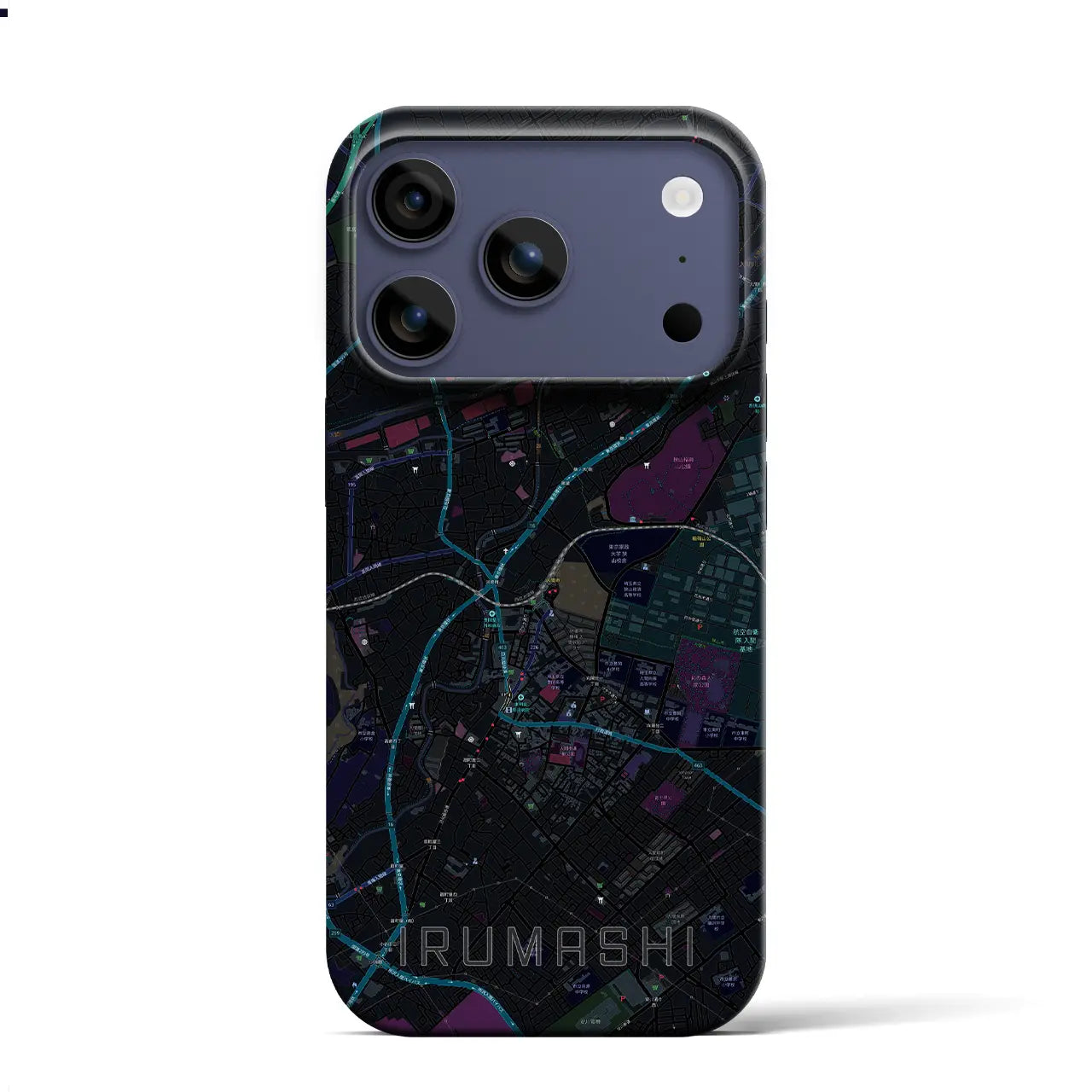 【入間市(埼玉県)】地図柄iPhoneケース(バックカバータイプ)