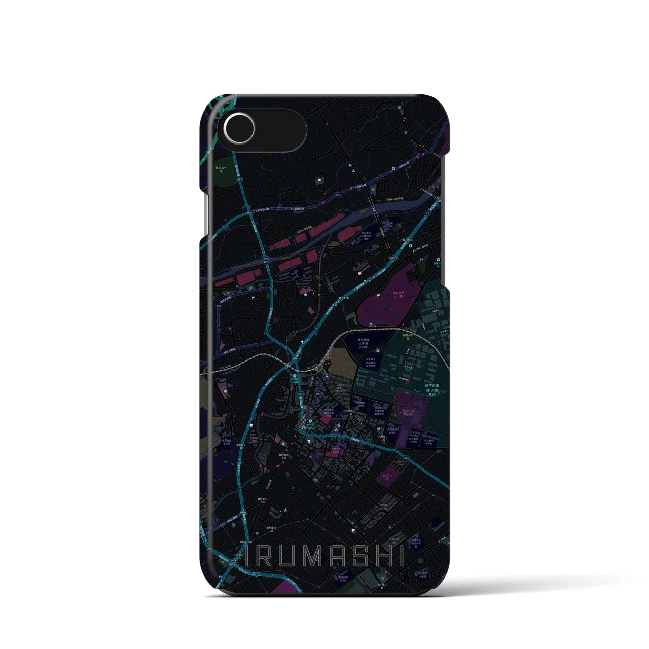 【入間市(埼玉県)】地図柄iPhoneケース(バックカバータイプ)