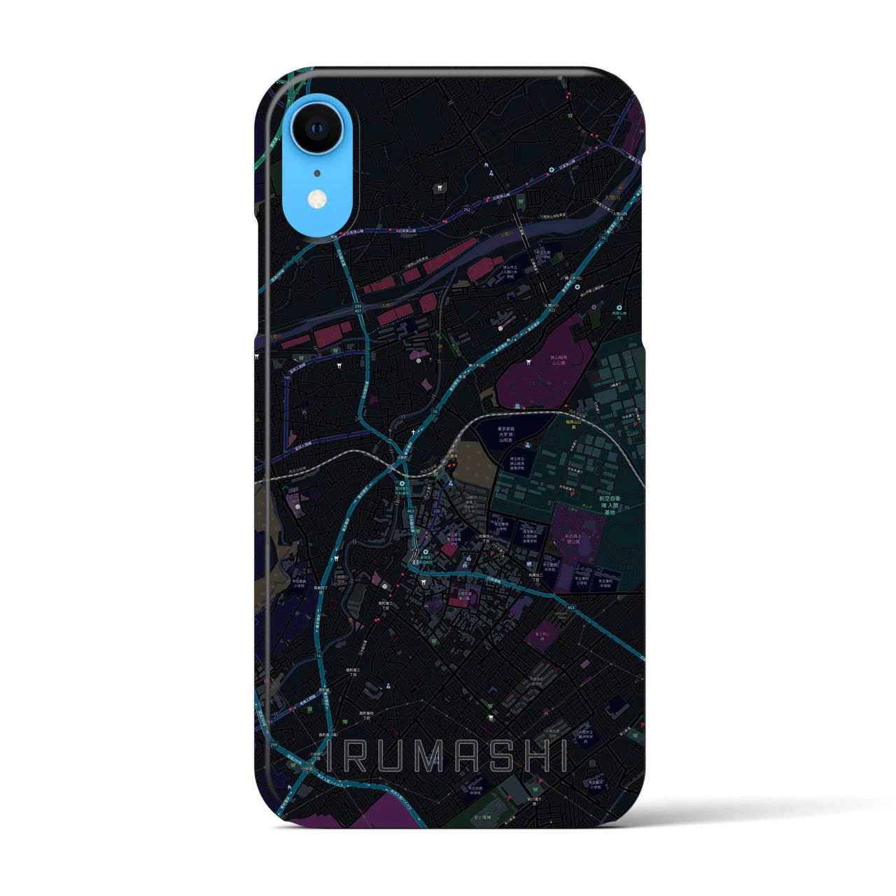 【入間市(埼玉県)】地図柄iPhoneケース(バックカバータイプ)