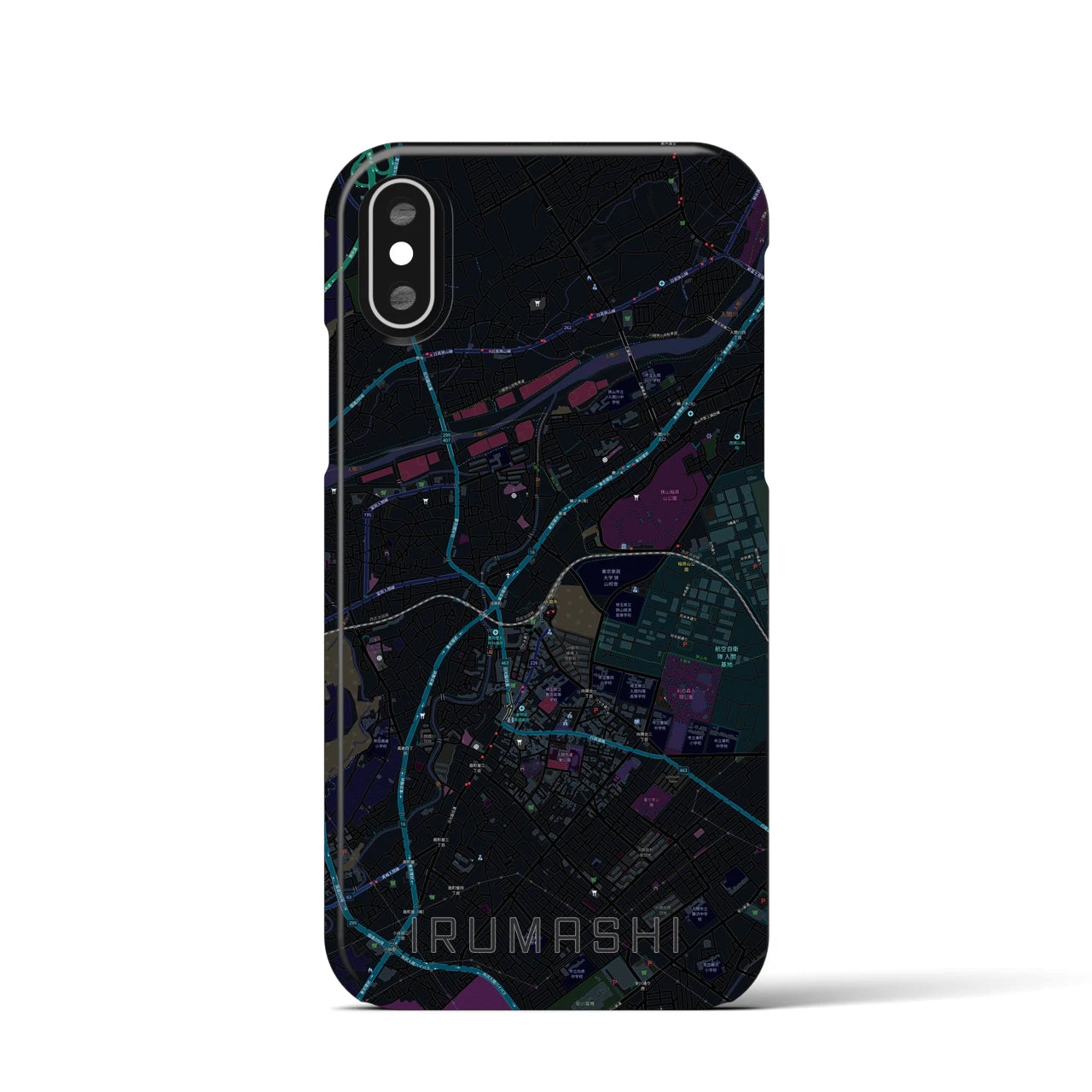 【入間市(埼玉県)】地図柄iPhoneケース(バックカバータイプ)