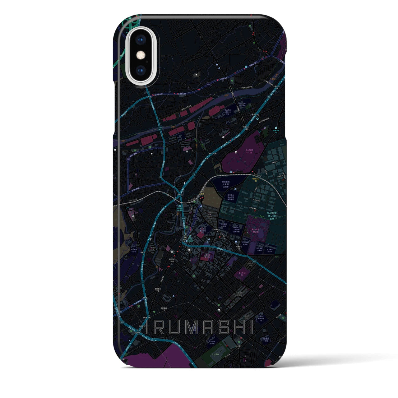 【入間市(埼玉県)】地図柄iPhoneケース(バックカバータイプ)