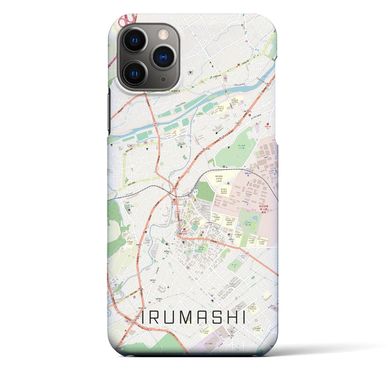 【入間市(埼玉県)】地図柄iPhoneケース(バックカバータイプ)