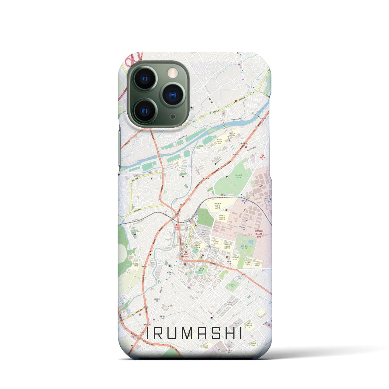 【入間市(埼玉県)】地図柄iPhoneケース(バックカバータイプ)