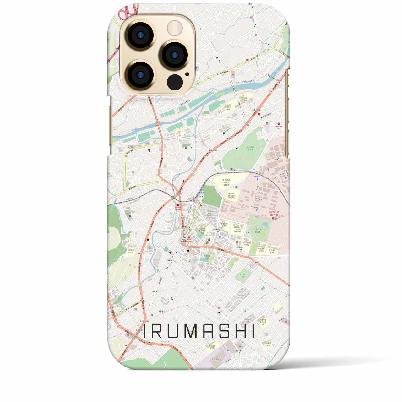 【入間市(埼玉県)】地図柄iPhoneケース(バックカバータイプ)