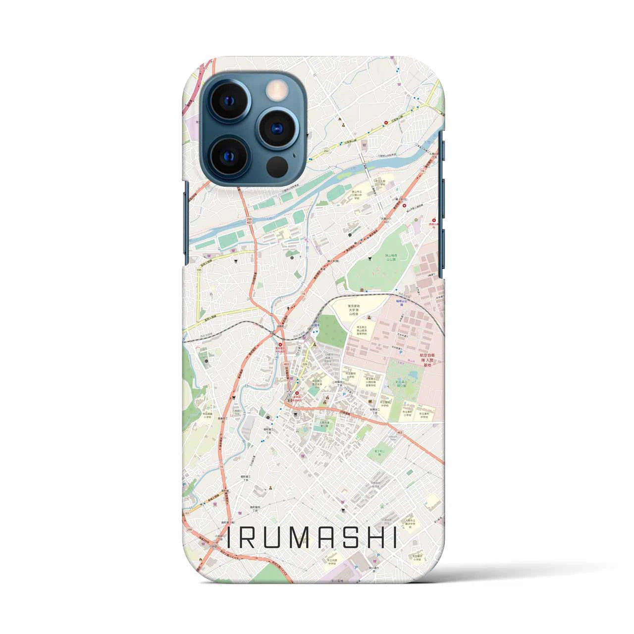 【入間市(埼玉県)】地図柄iPhoneケース(バックカバータイプ)