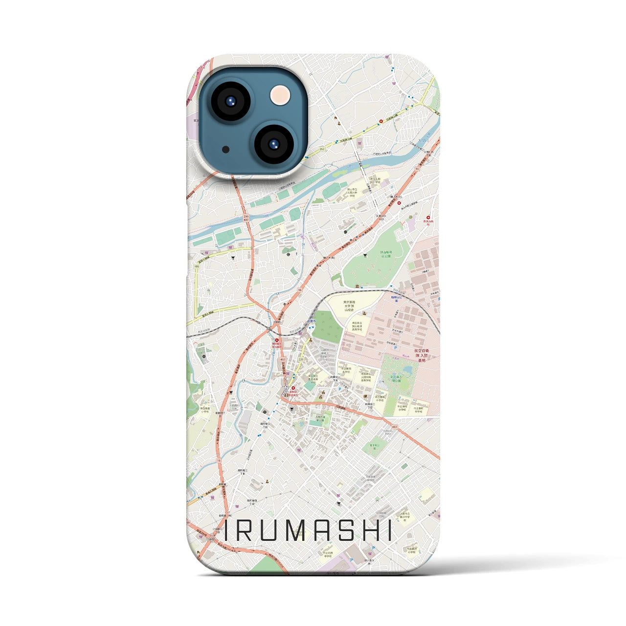 【入間市(埼玉県)】地図柄iPhoneケース(バックカバータイプ)