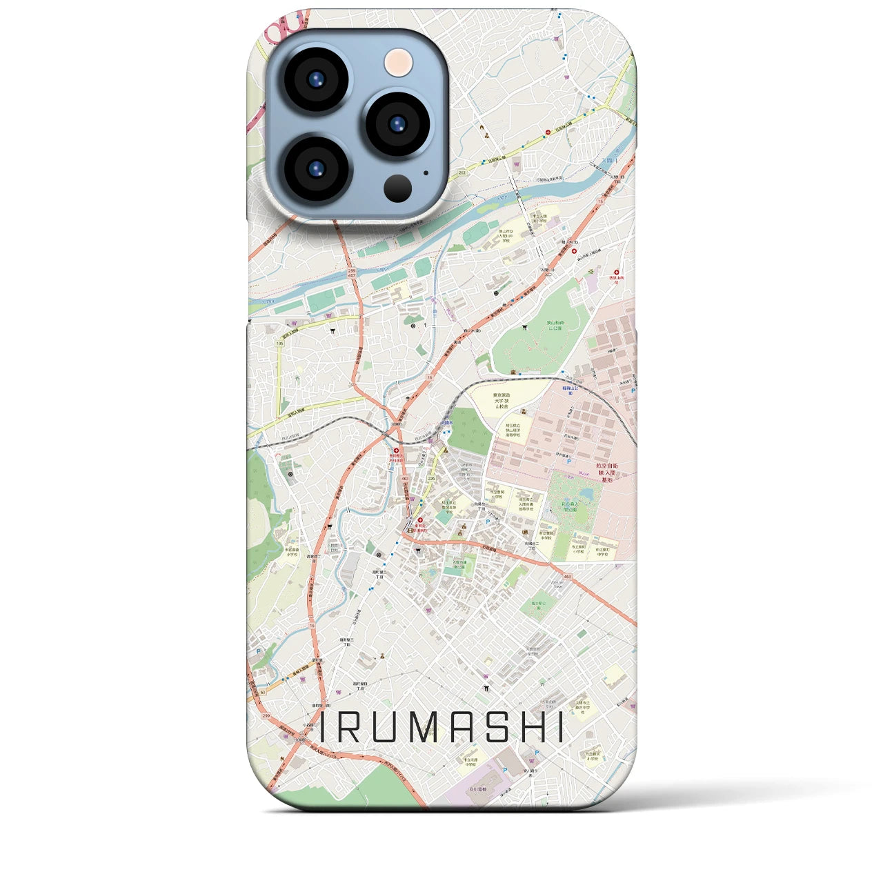 【入間市(埼玉県)】地図柄iPhoneケース(バックカバータイプ)